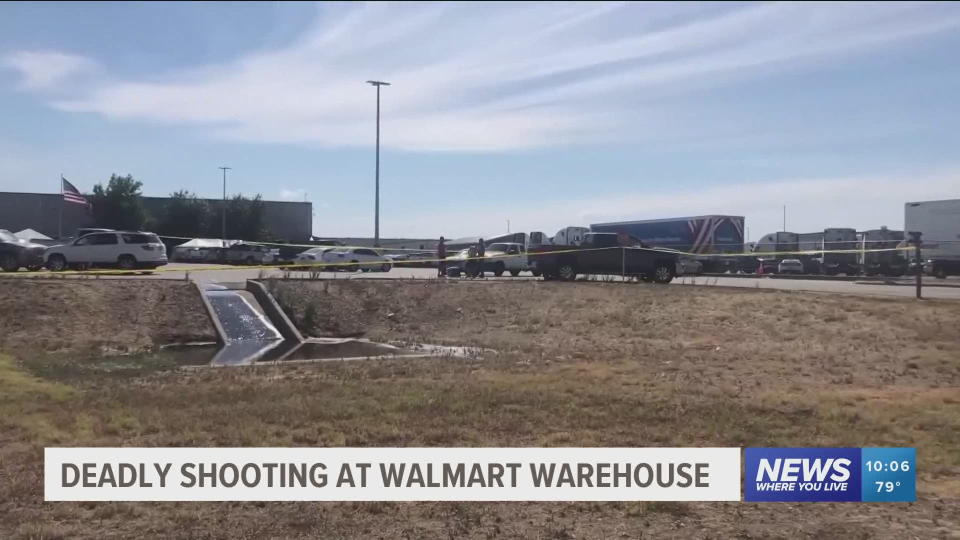 Deadly shooting at Walmart warehouse.