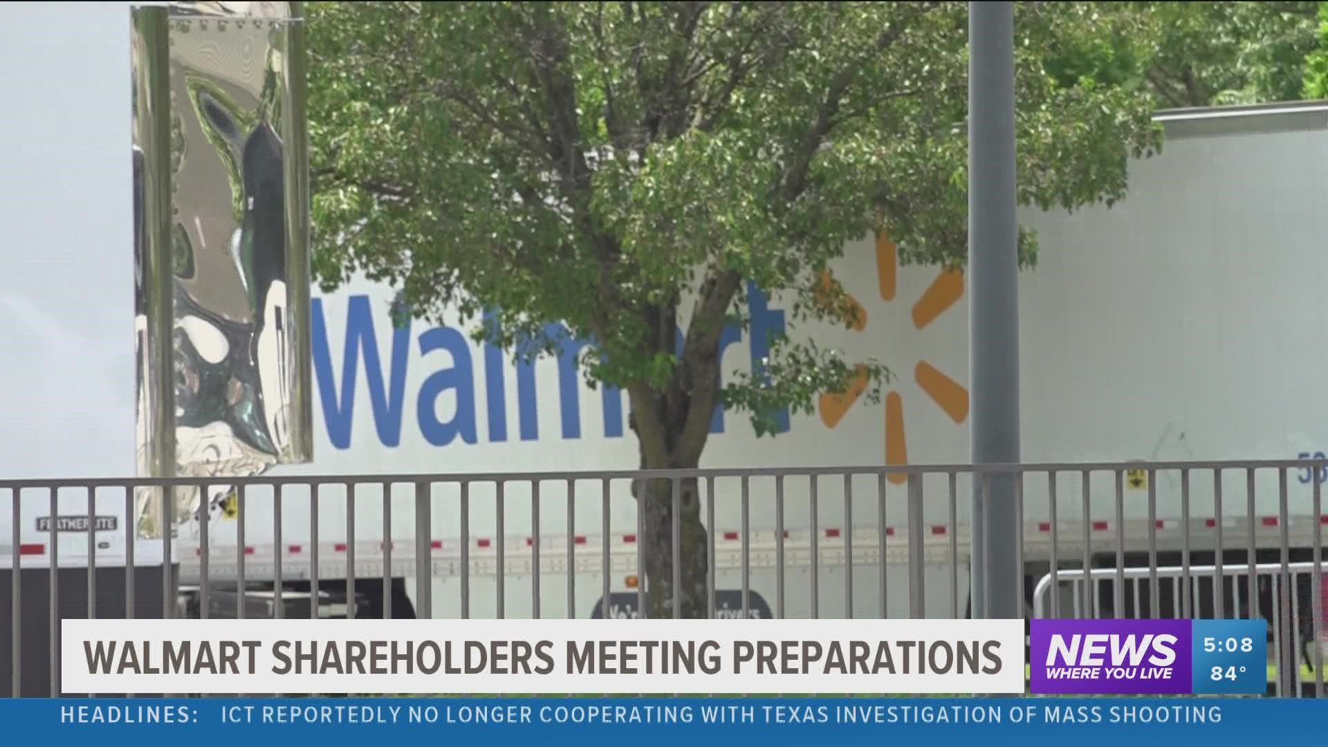 Walmart Shareholders Meeting impacting traffic this week