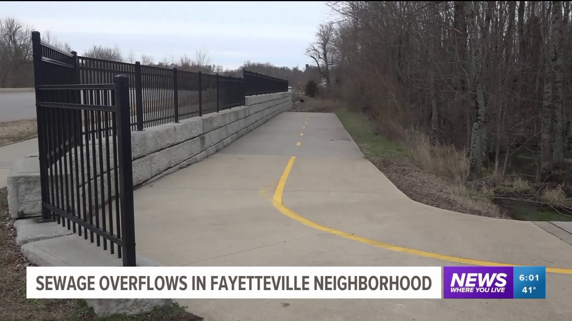 Sewage Overflows in Fayetteville Neighborhood