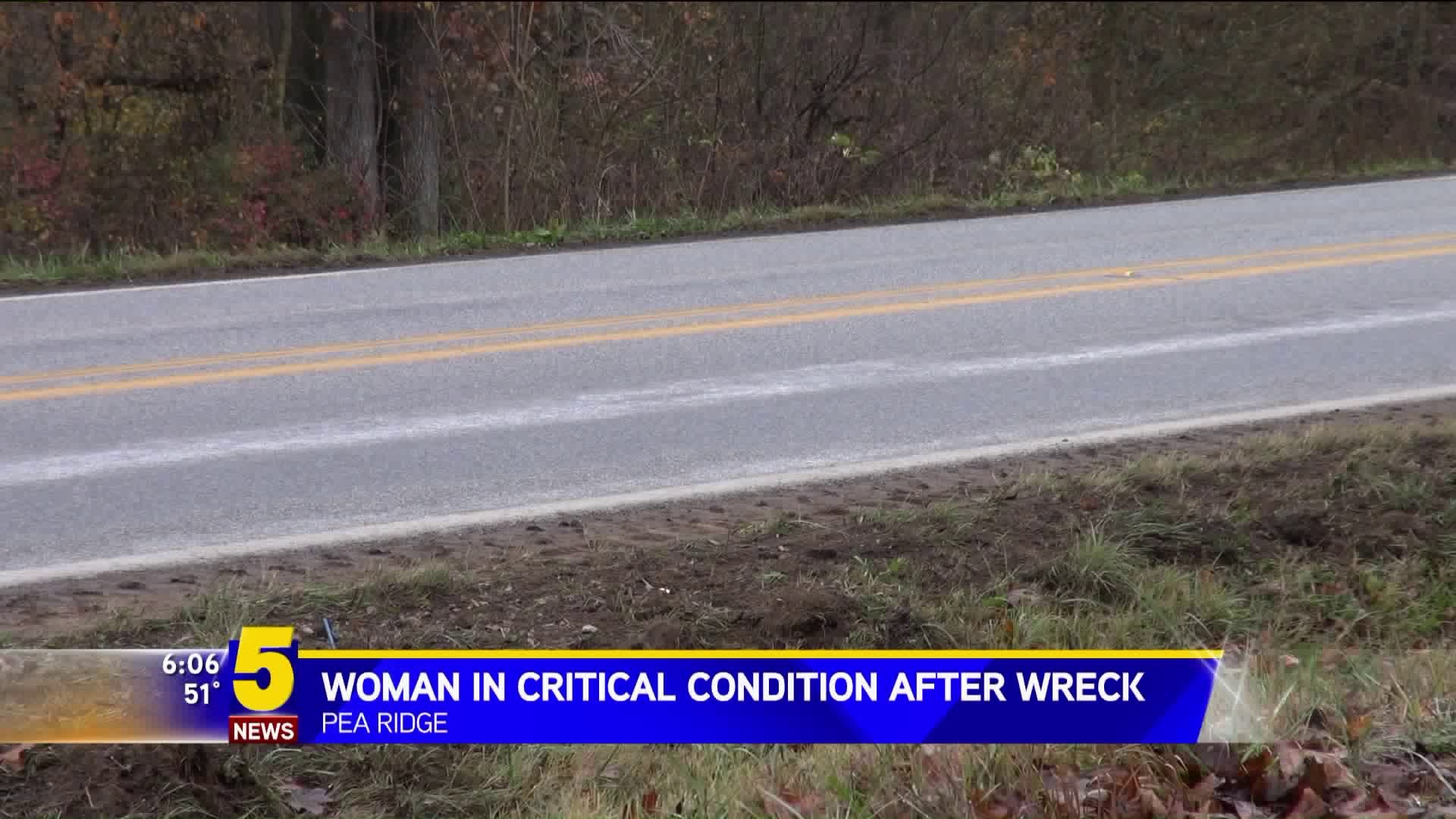 Woman In Critical Condition After Wreck