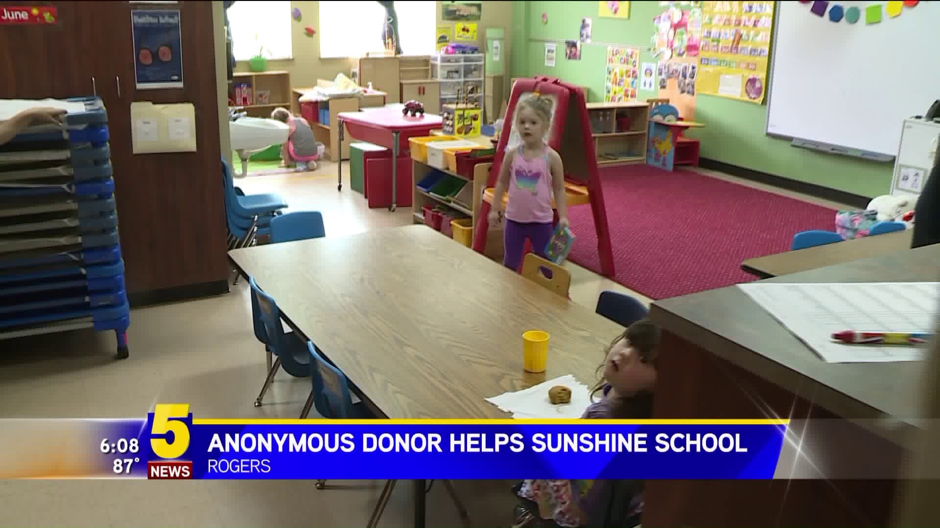 Anonymous Donor Helps Sunshine School