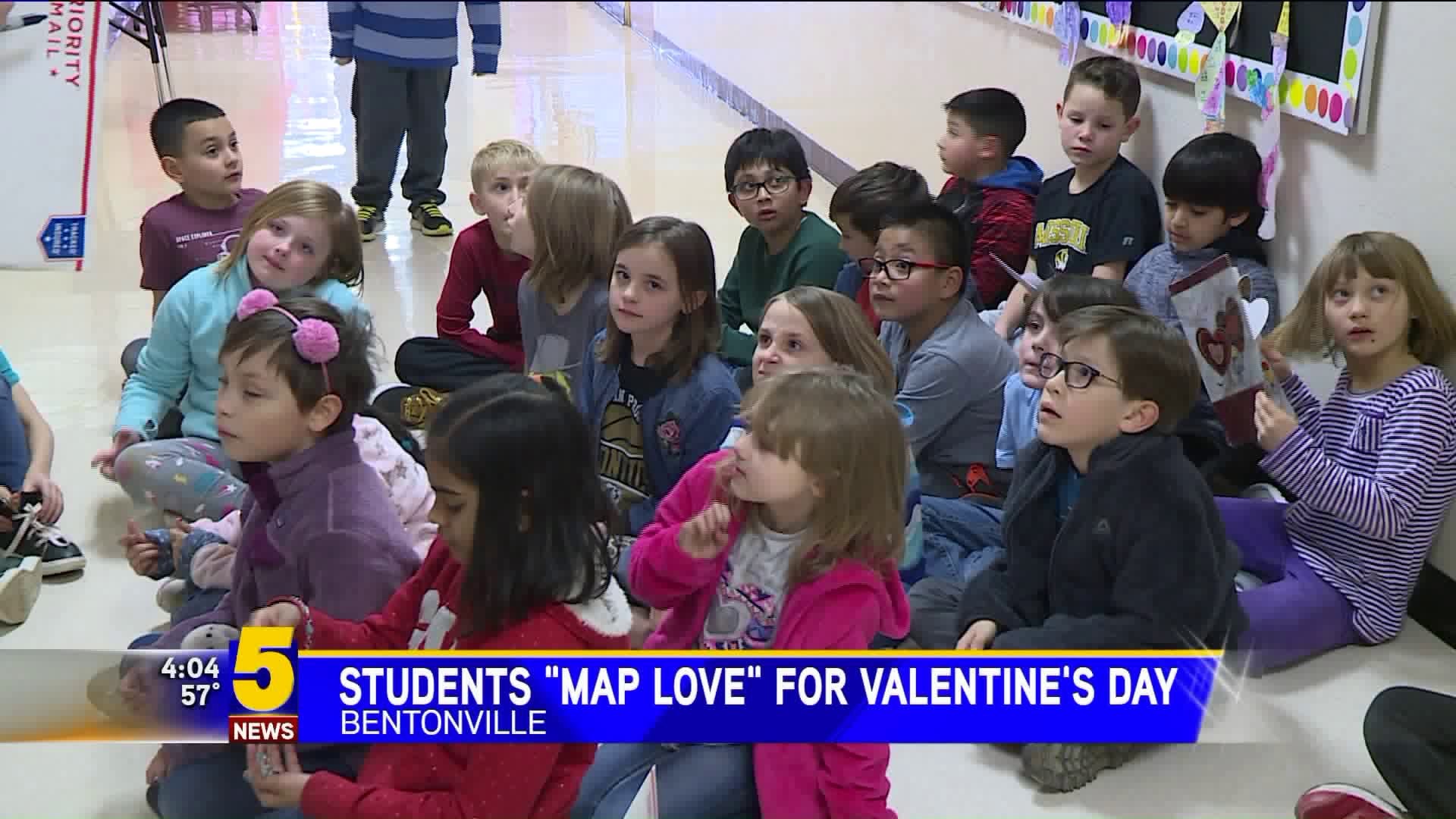 Bentonville Students Map Love For Valentine`s Day