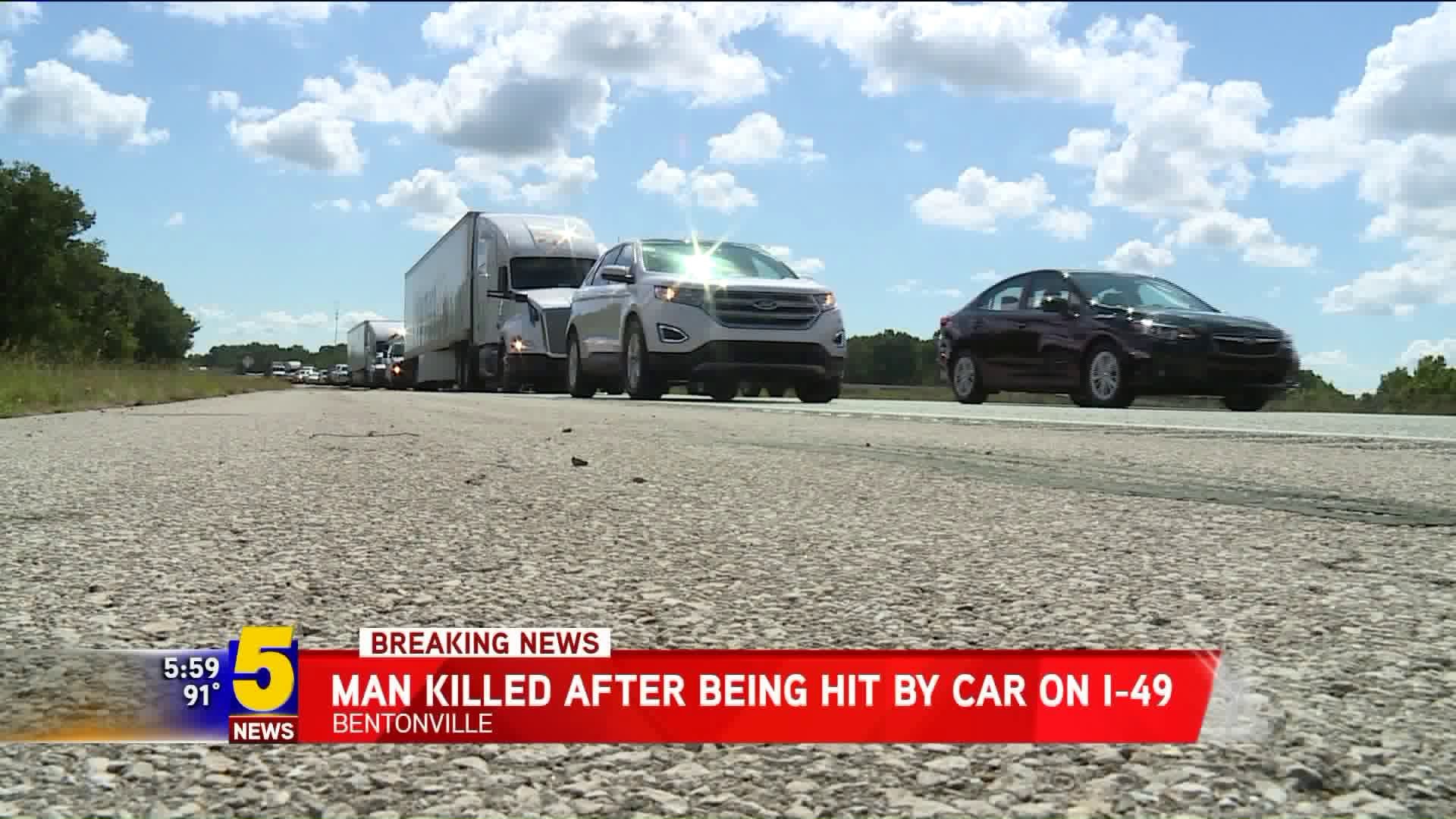 Man Killed Aftre Being Hit By Car On I-49