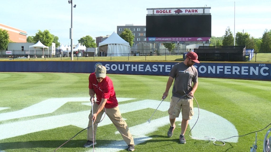 How the Arkansas grounds crew preps Bogle Park to host SEC Tournament