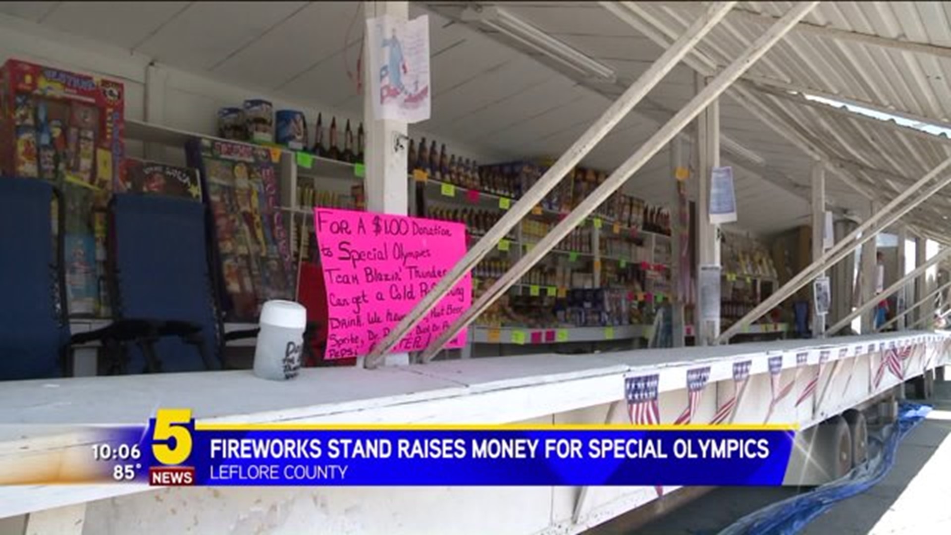 Fireworks Stand Raises Money For Special Olympics