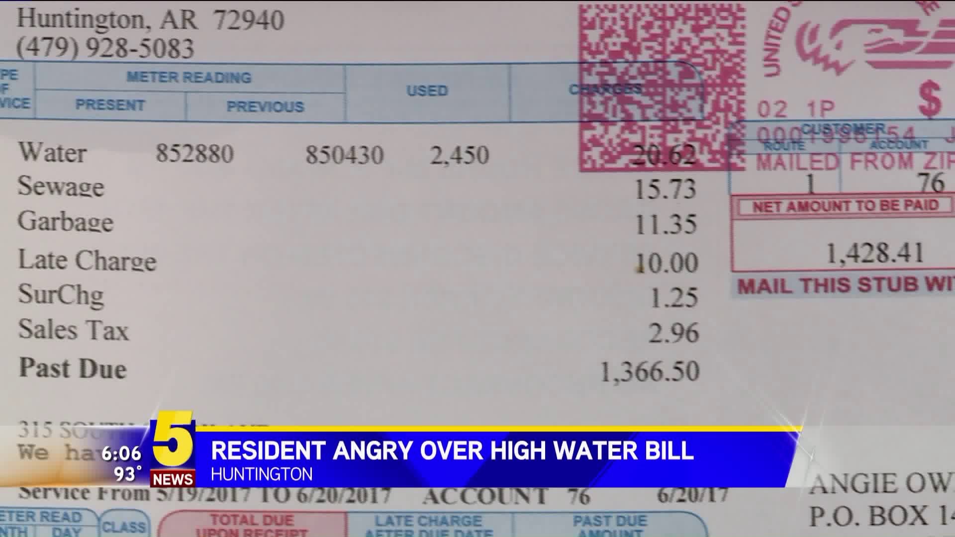 Resident Angry Over High Water Bill