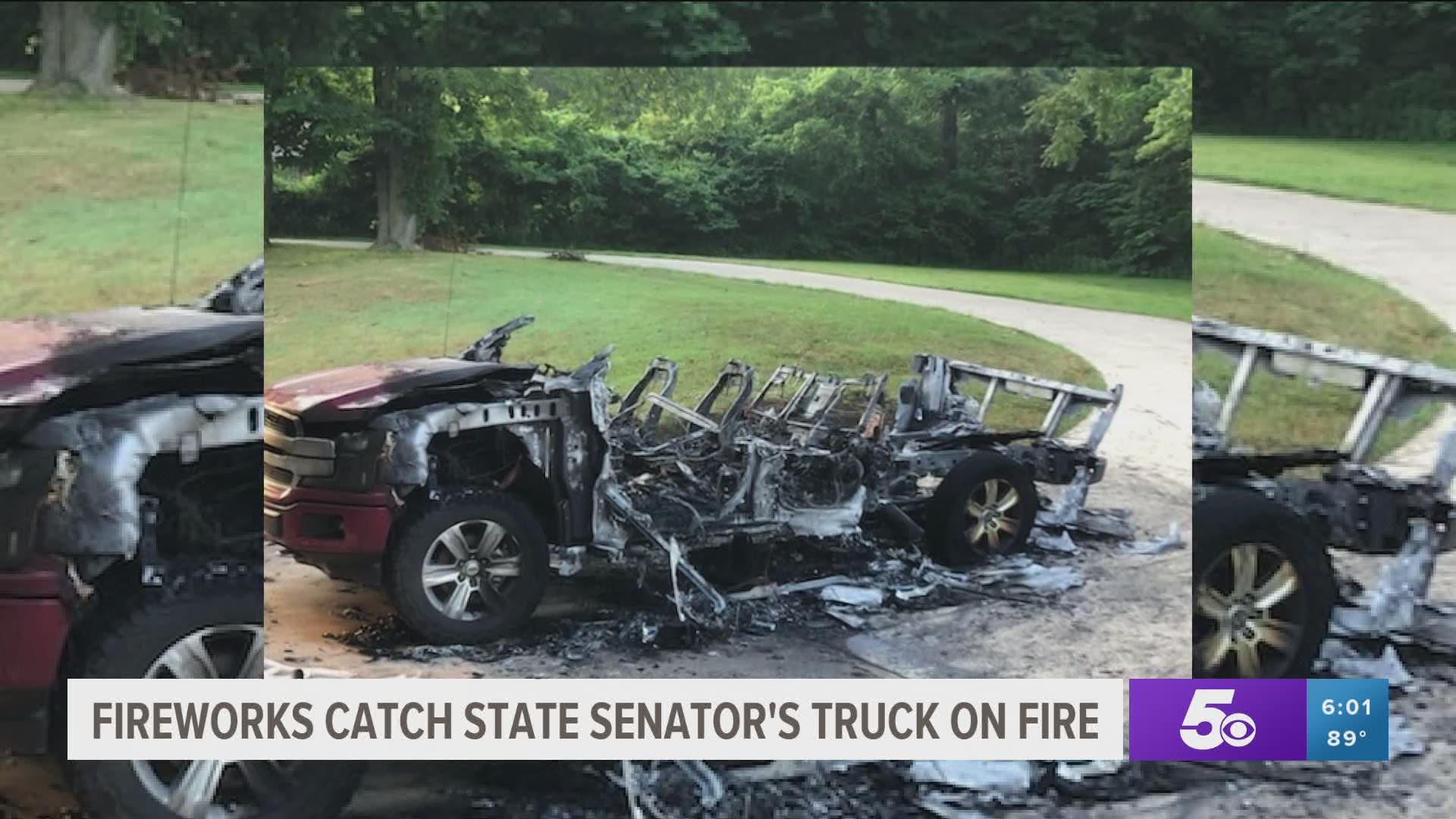 Sen. Jim Hendren says he thought all of the fireworks were out when he put them in his truck, but the truck caught fire. https://bit.ly/31EU1bu