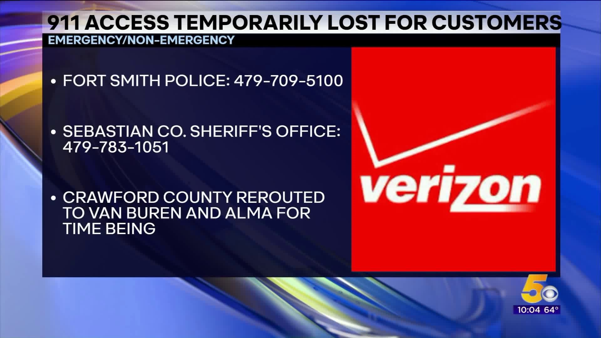 Police Say AT&T, Verizon Issues Is Impacting 911 Calls