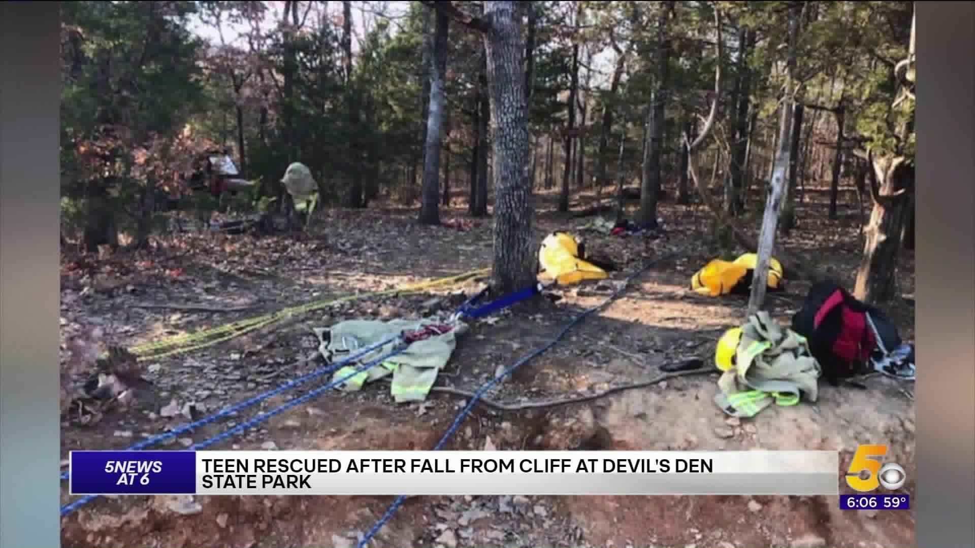 19-Year-Old Falls From Cliff At Devil`s Den State Park