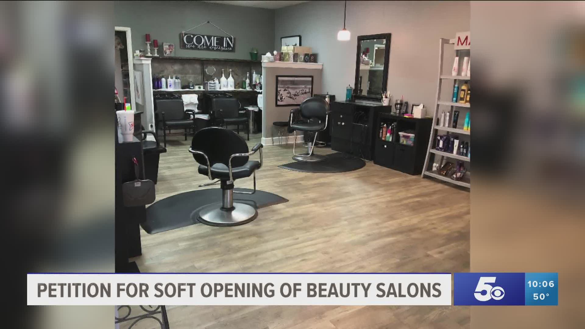 Petition for soft opening of beauty salons.