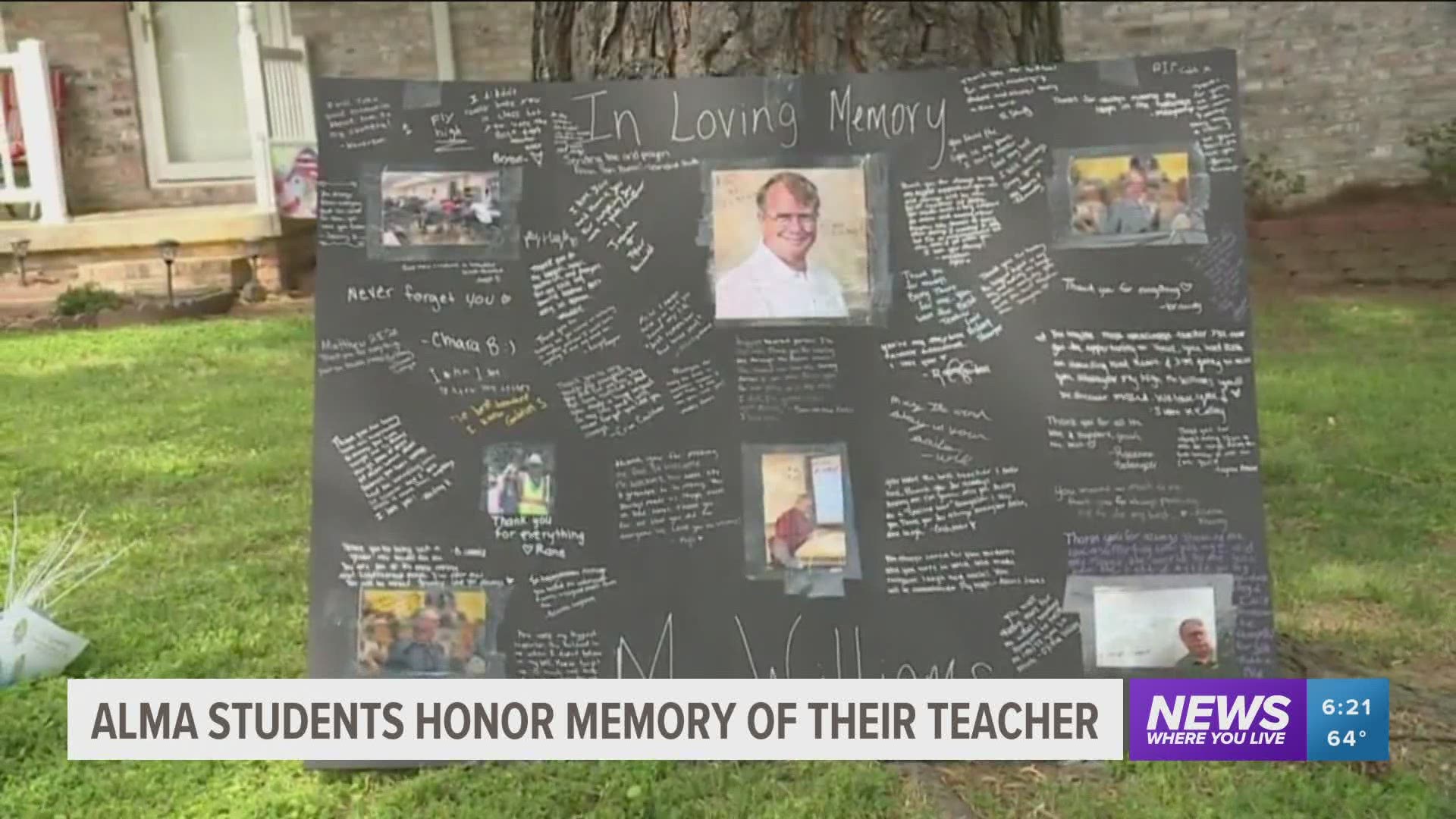 Alma students honor memory of teacher
