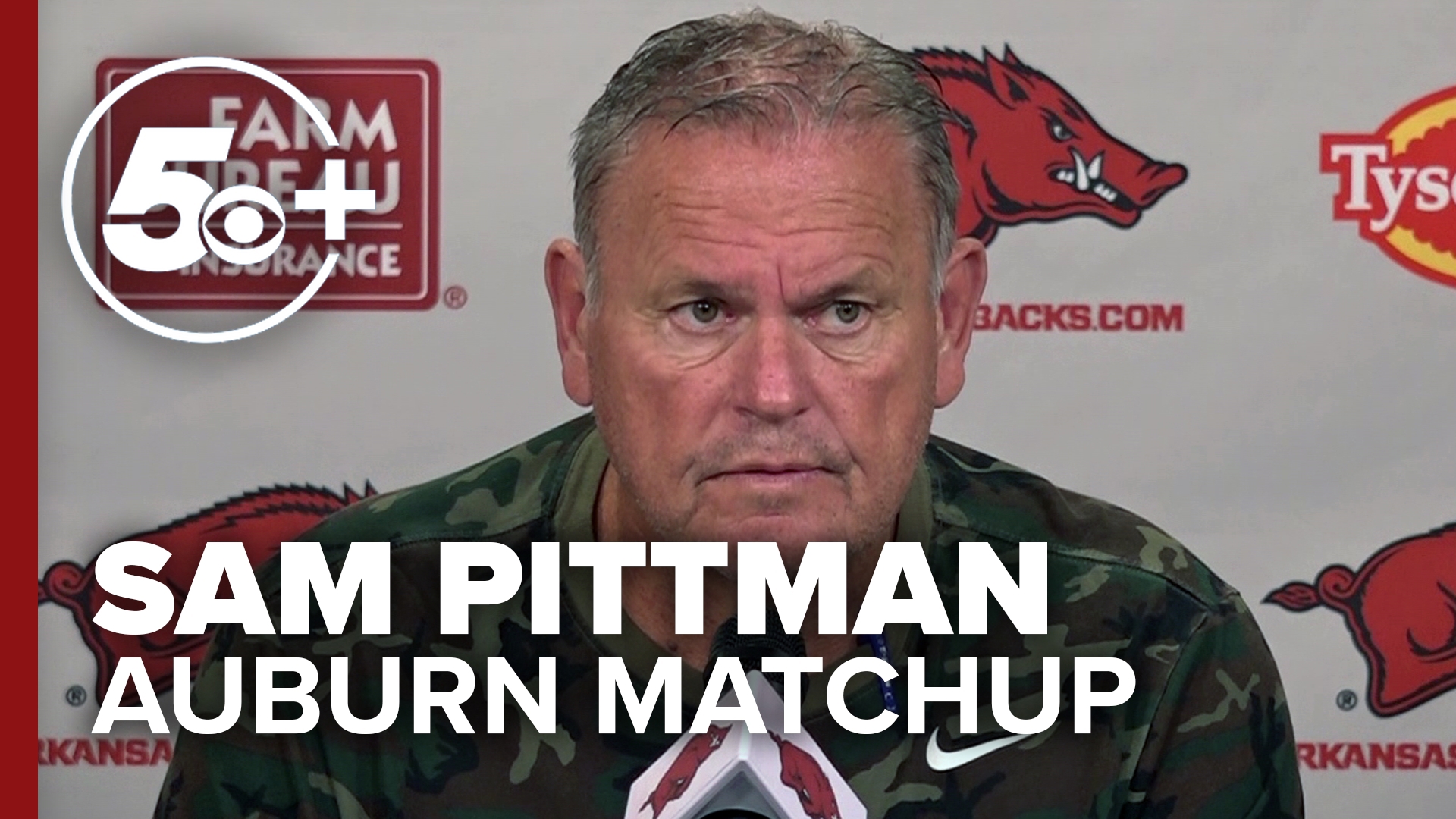 Arkansas Football Coach Sam Pittman spoke to media about their win against UAB and the season's first SEC matchup this weekend against Auburn.