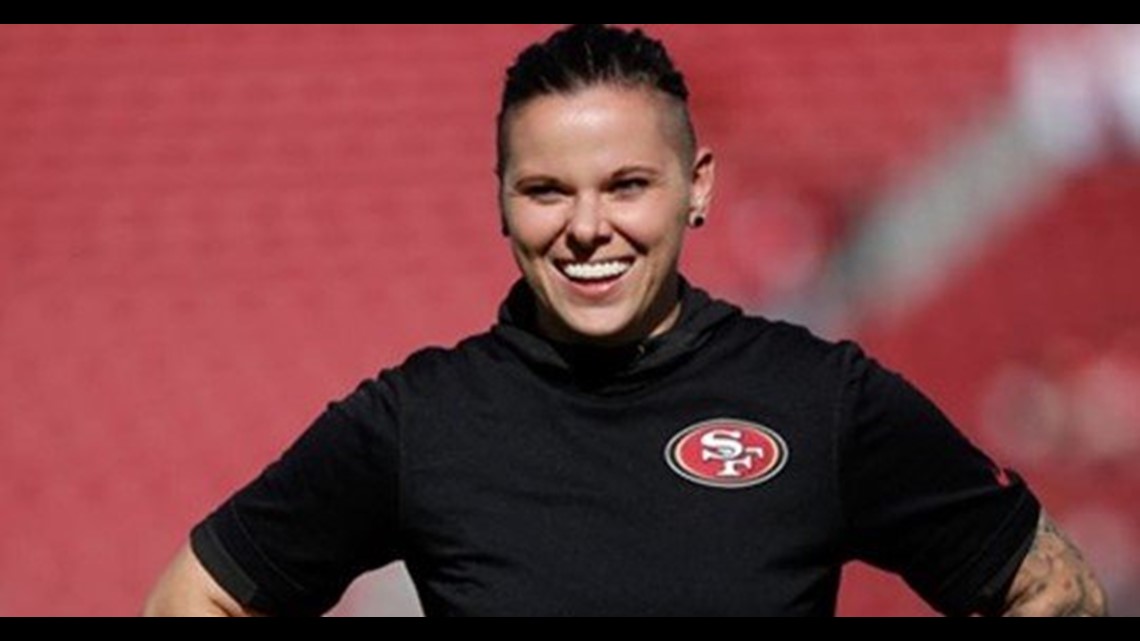 San Francisco 49ers' Katie Sowers becomes 1st female and 1st