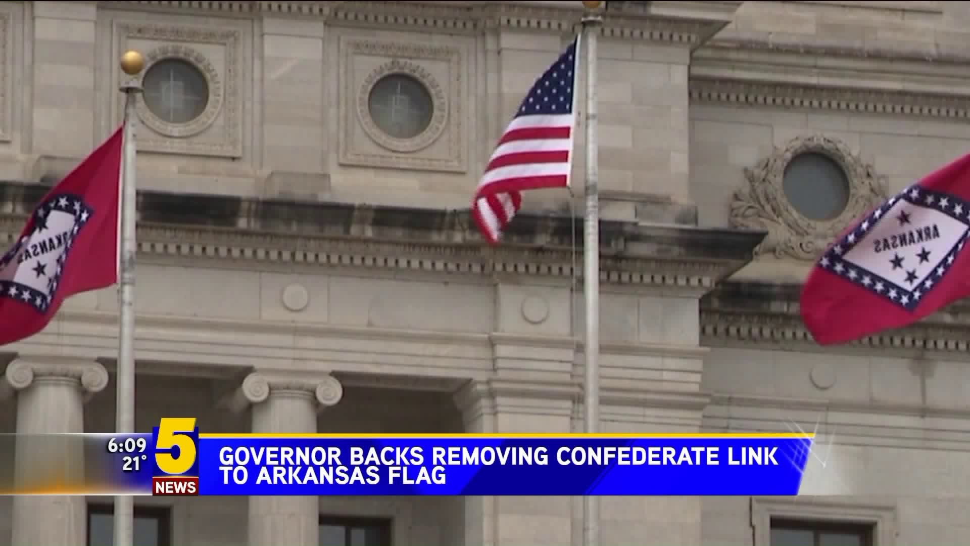Gov. Supports Removing Confederate Link To Arkansas Flag