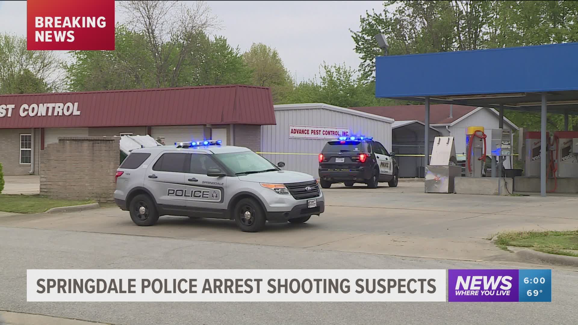 Springdale police arrest shooting suspects.