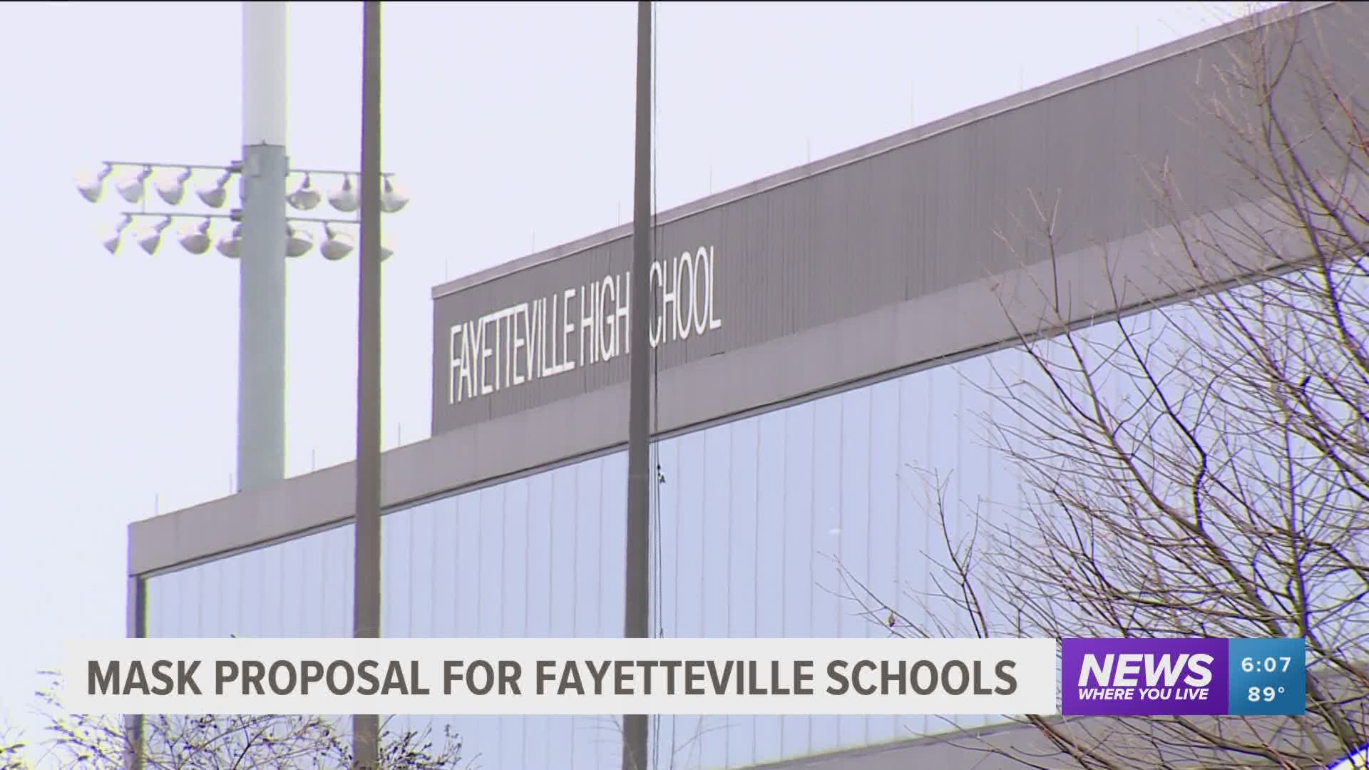 Mask proposal for Fayetteville Schools