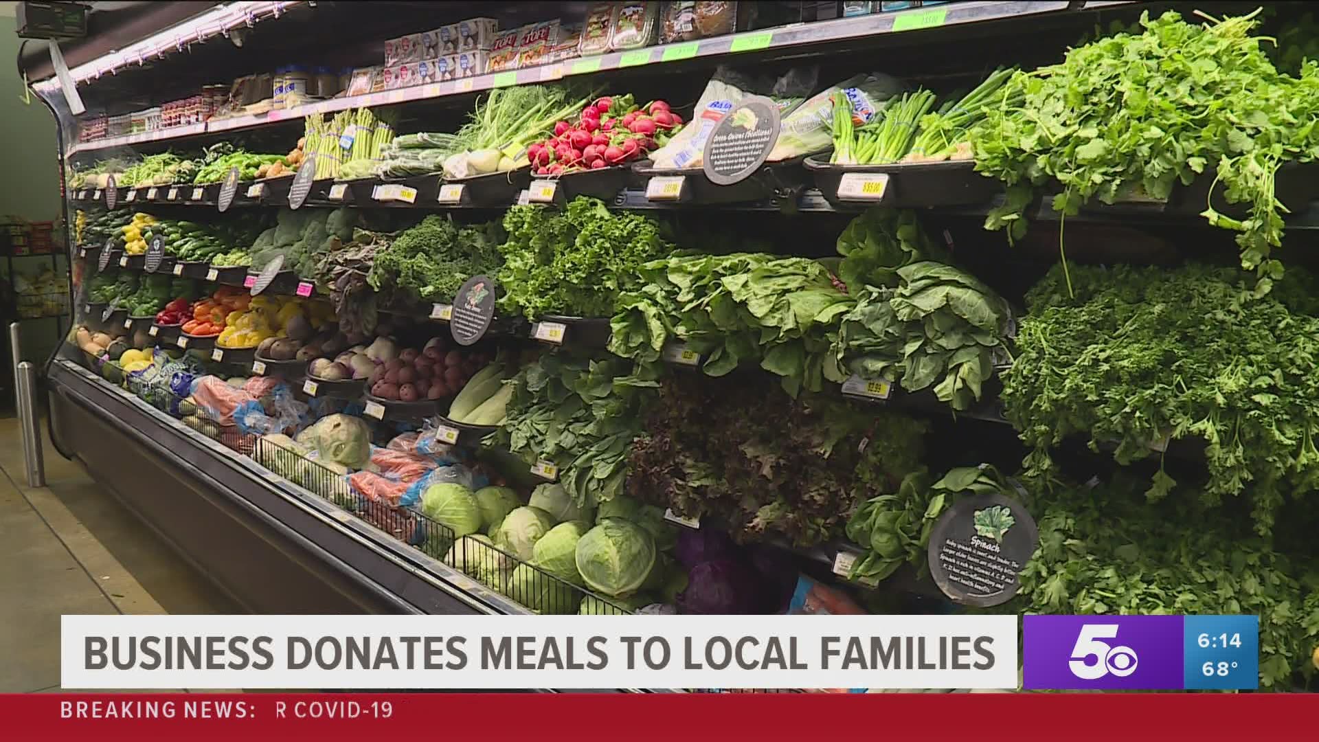 Business donates meals to local families