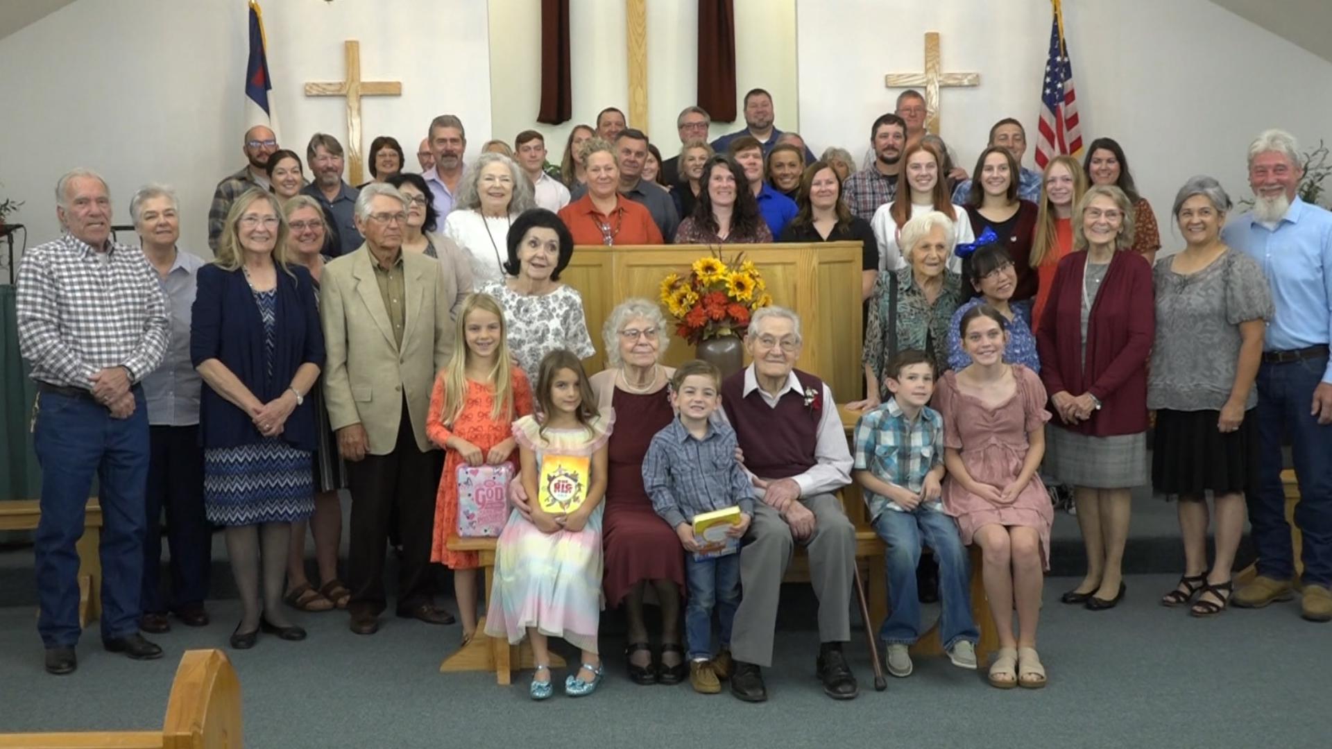 Together, 107-year-old Thell and 99-year-old Margie raised five children, 15 grandchildren, 37 great grandchildren, and 31 great great grandchildren.