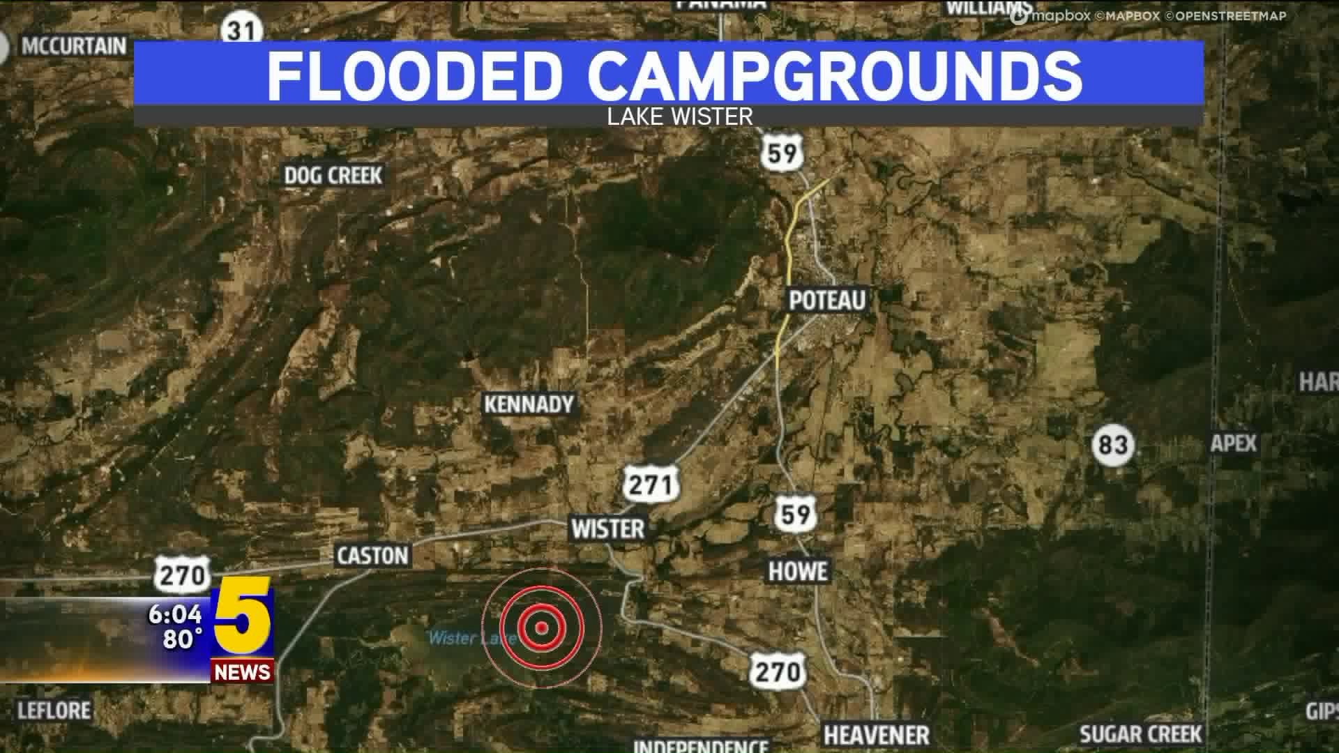 Flooded Campgrounds in Wister