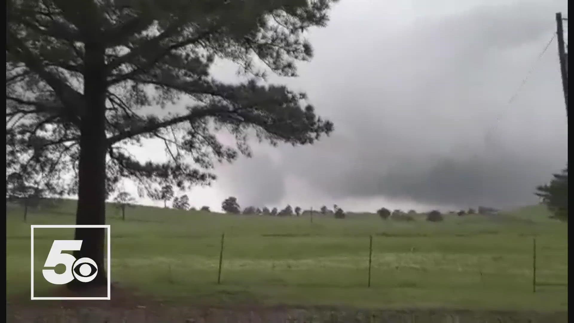 5NEWS viewer Jimmy Kendall captured this video of a tornado in Monroe, Okla.