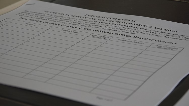 Petitions circulate to recall two Siloam Springs City Directors