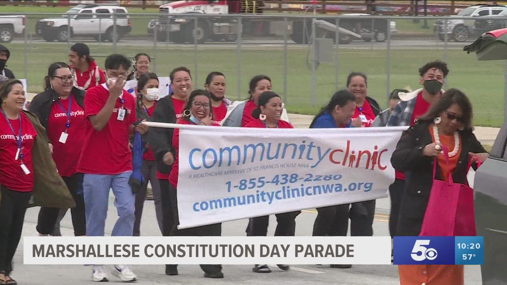 Marshallese Constitution Day parade held in Springdale, image size:1920x1080