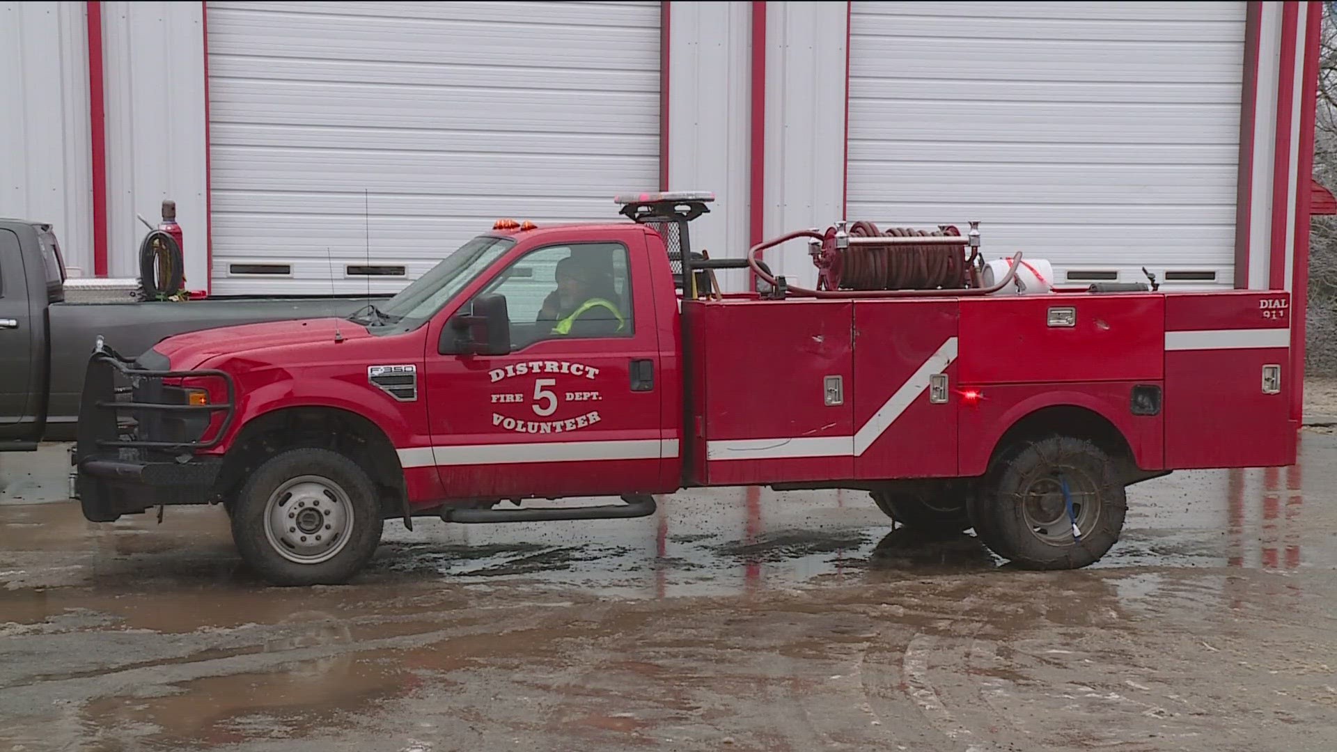 Numerous cars were stranded on Highway 59 due to icy road conditions. As a result, Butterfield Fire Department in Crawford Co. opened its doors as a warming center.