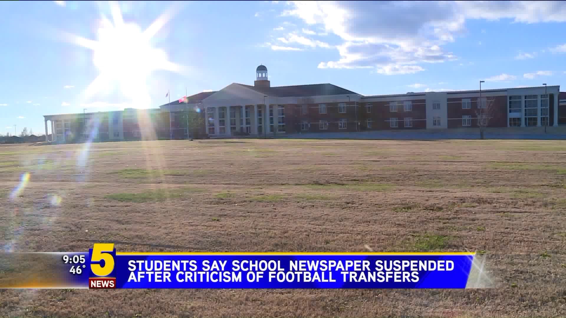 Local HS Newspaper Suspended
