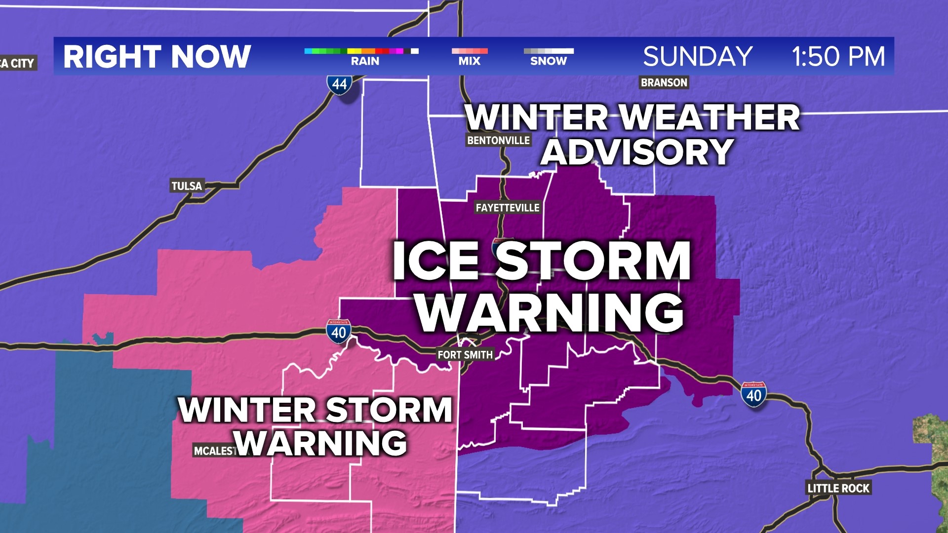 How much ice could be coming Monday?