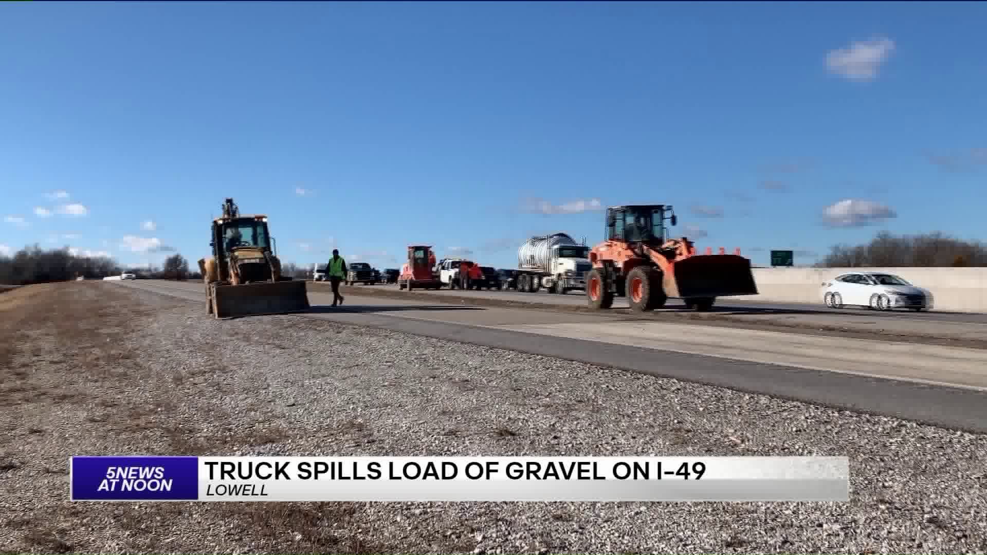 Gravel Spill On I-49 Near Lowell Now Clear