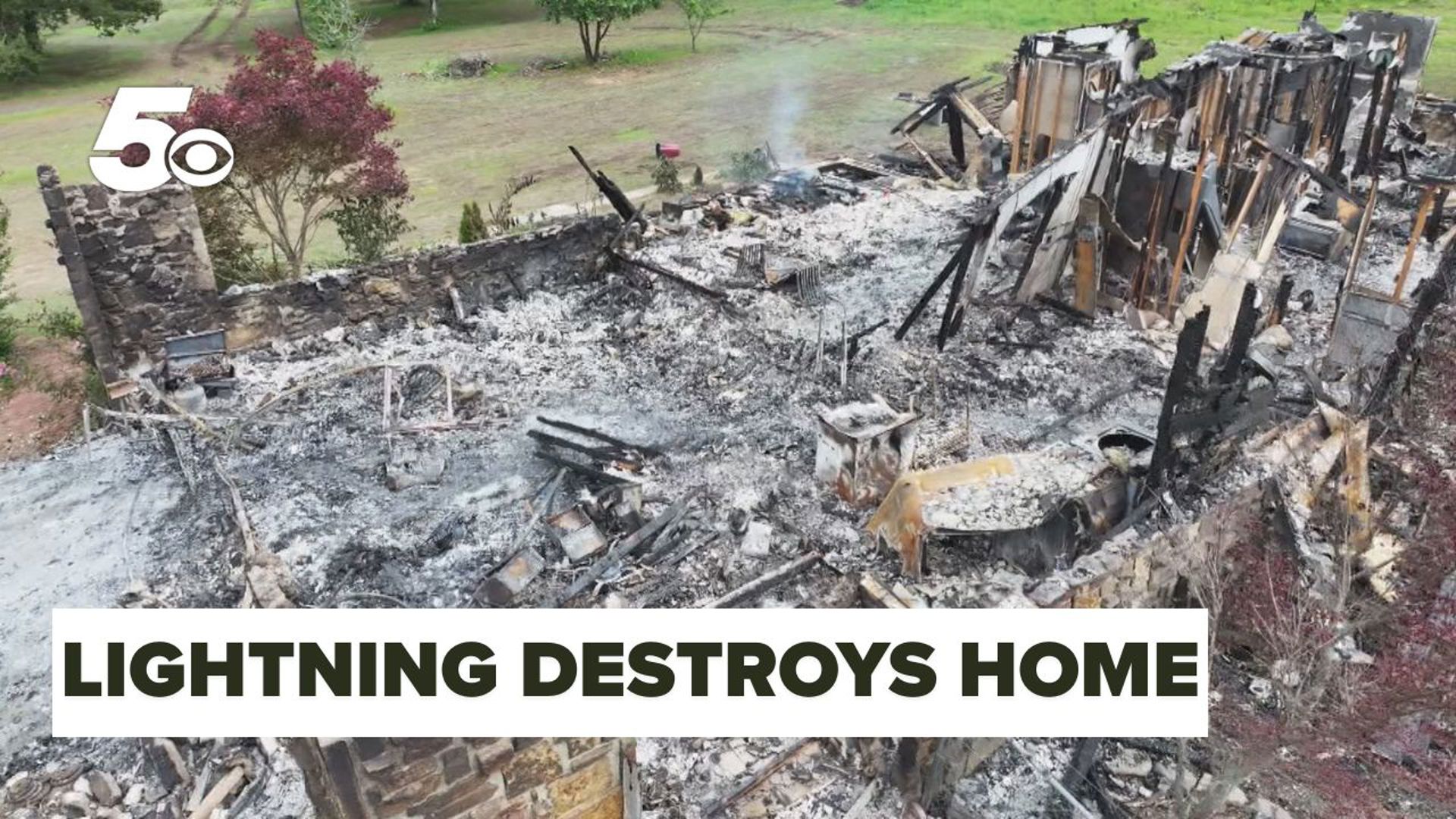 Arkansas man rebuilding after lightning strike causes devastating fire ...