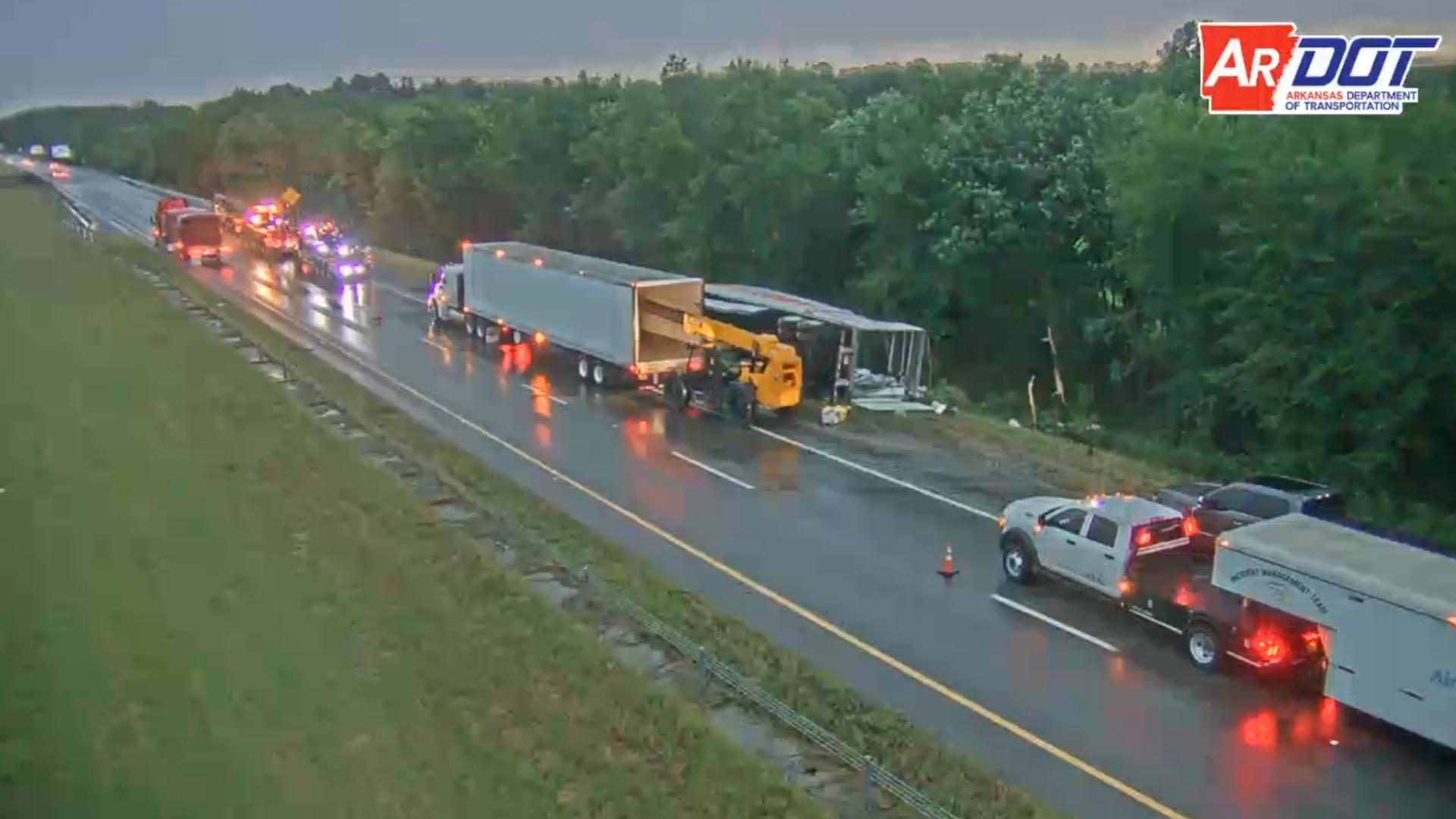 A multi-vehicle crash on I-40 in Crawford County left an unknown amount of people injured on June 4, 2024.