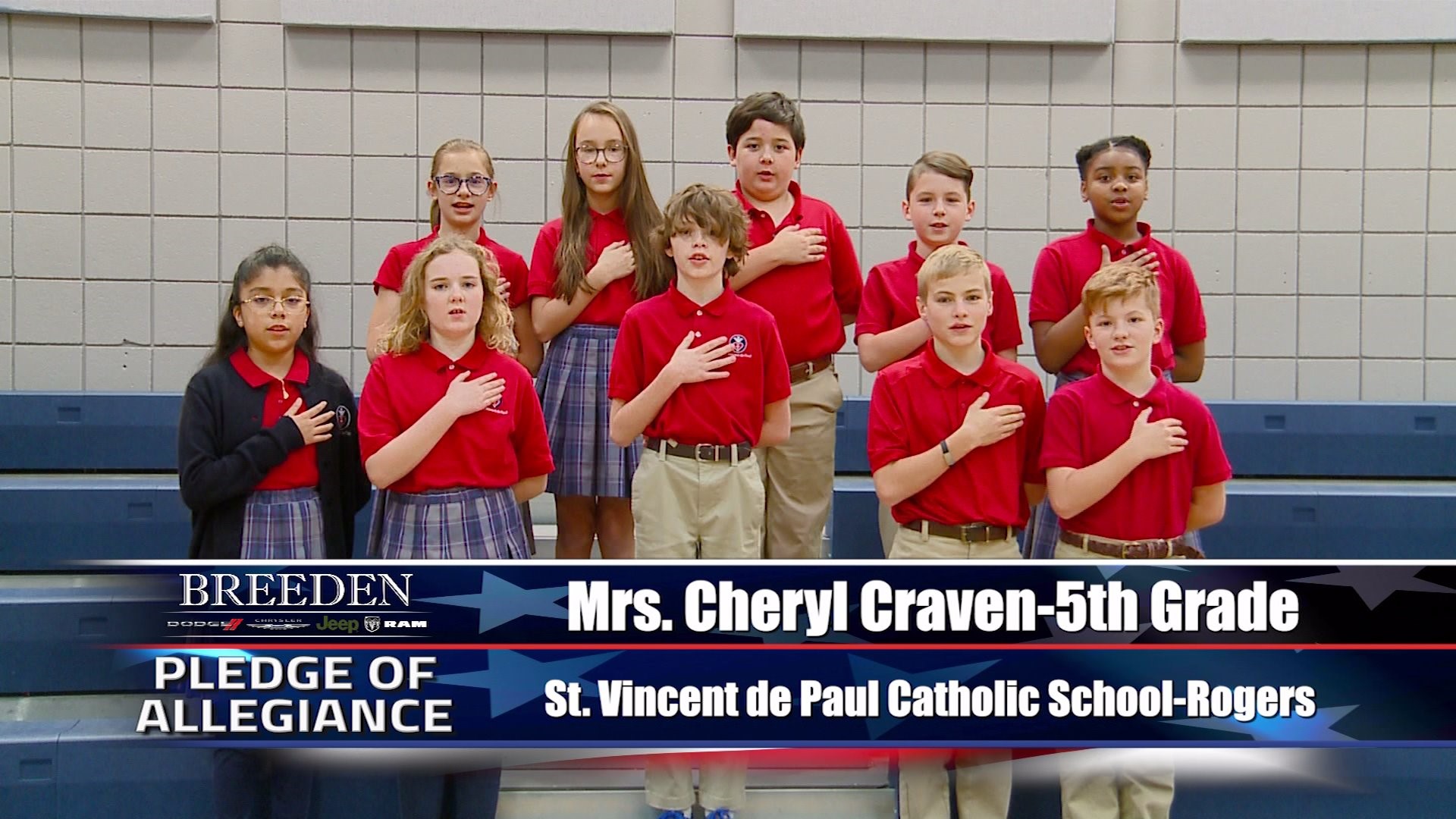 Mrs. Cheryl Craven  5th Grade St. Vincent de Paul Catholic School, Rogers