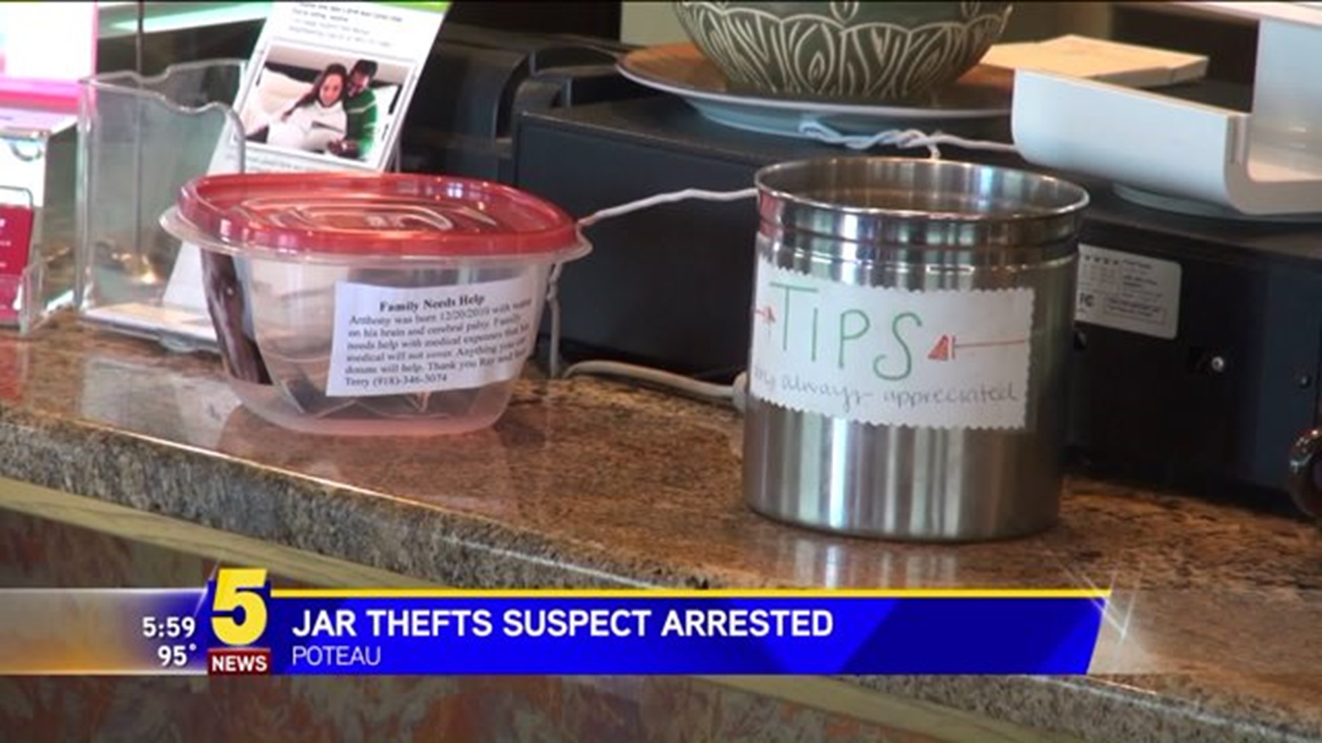 Jar Thefts Suspect Arrested