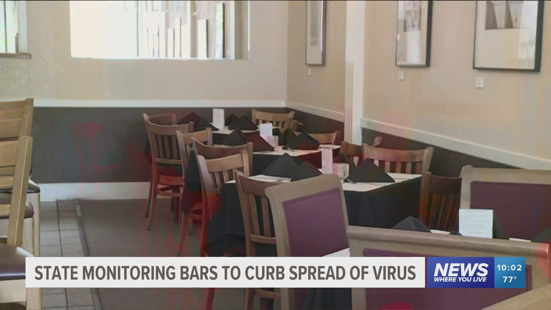 State monitoring bars to curb spread of virus.