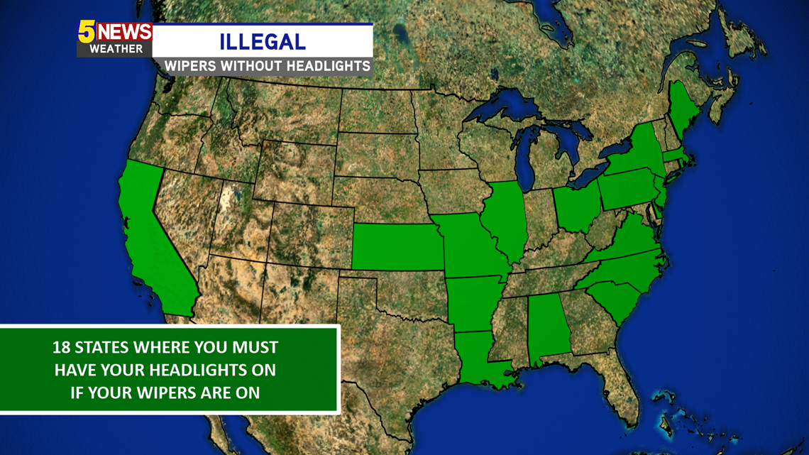Windshield Wiper And Headlight Laws StateByState