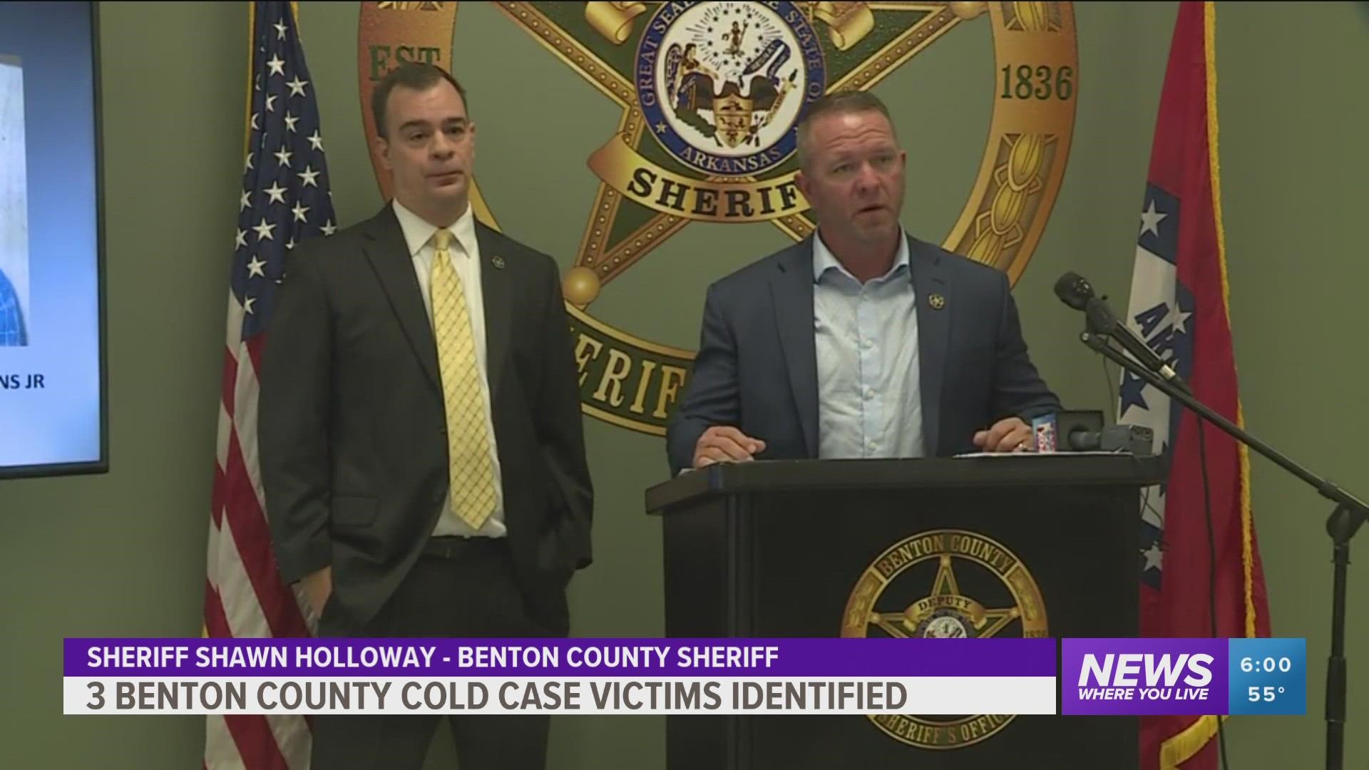 The Benton County Sheriff’s Office gave an update on three cold case homicides after “major advancements” were discovered through DNA evidence.