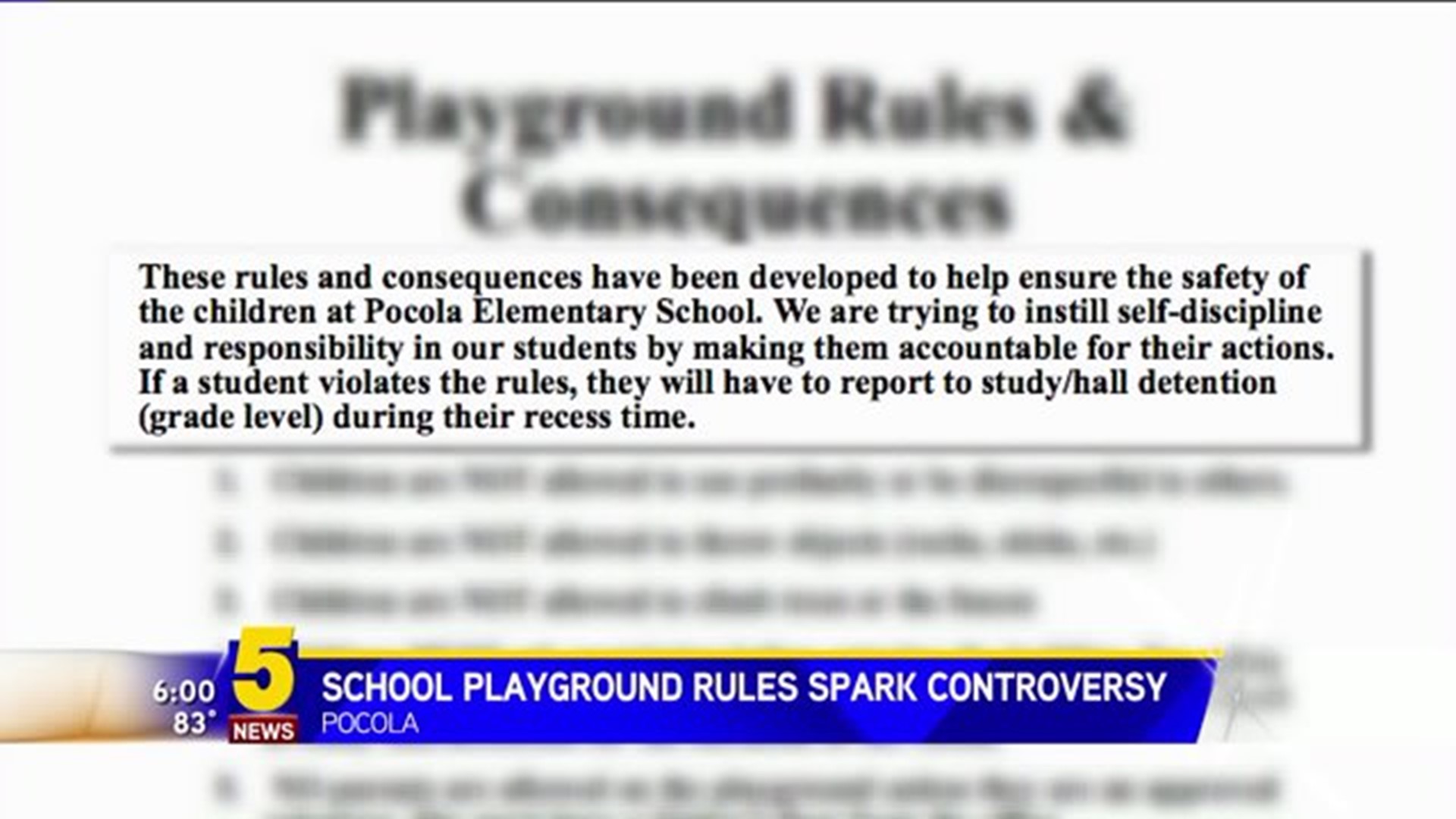 Parents Say Playground Rules At Pocola Elementary School "Too Strict"