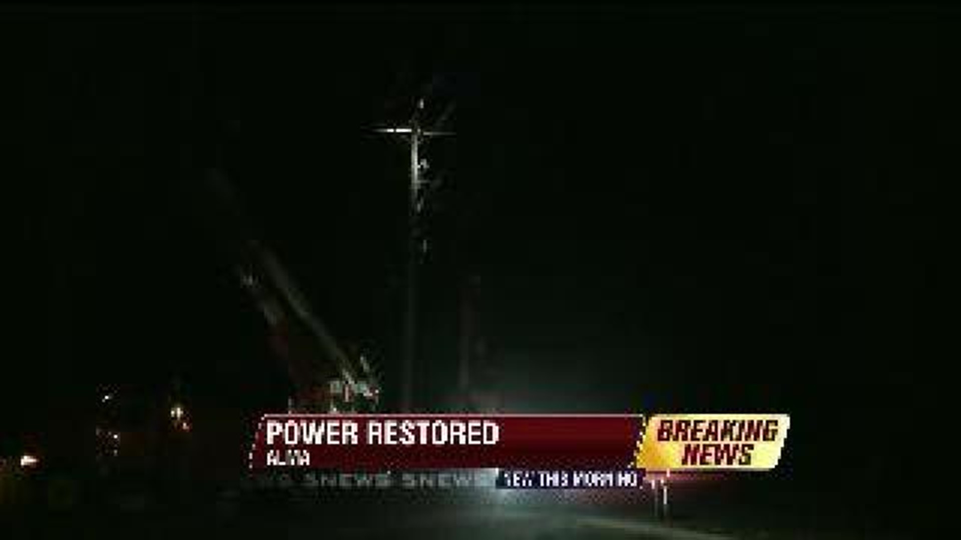 Power Restored Following Early Morning Crash