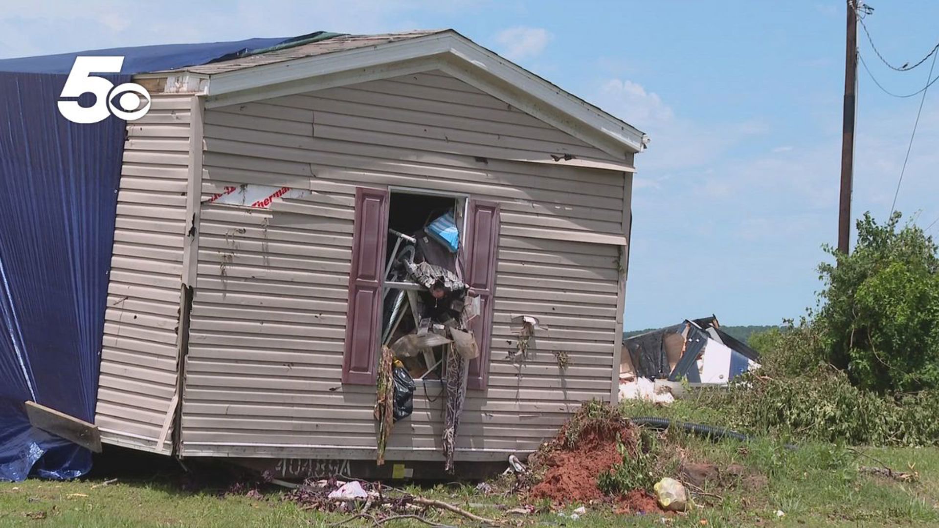 A local man said the storm picked up his home while he and his family were inside.
