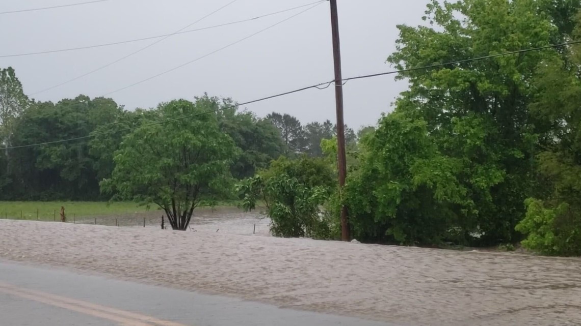 Highway 59 north of Poteau closed due to flooding