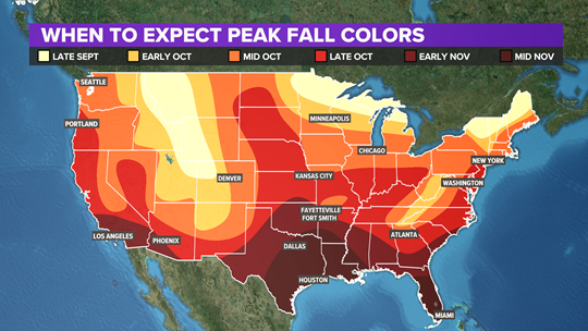 State-By-State | When can you expect the fall foliage to hit peak ...