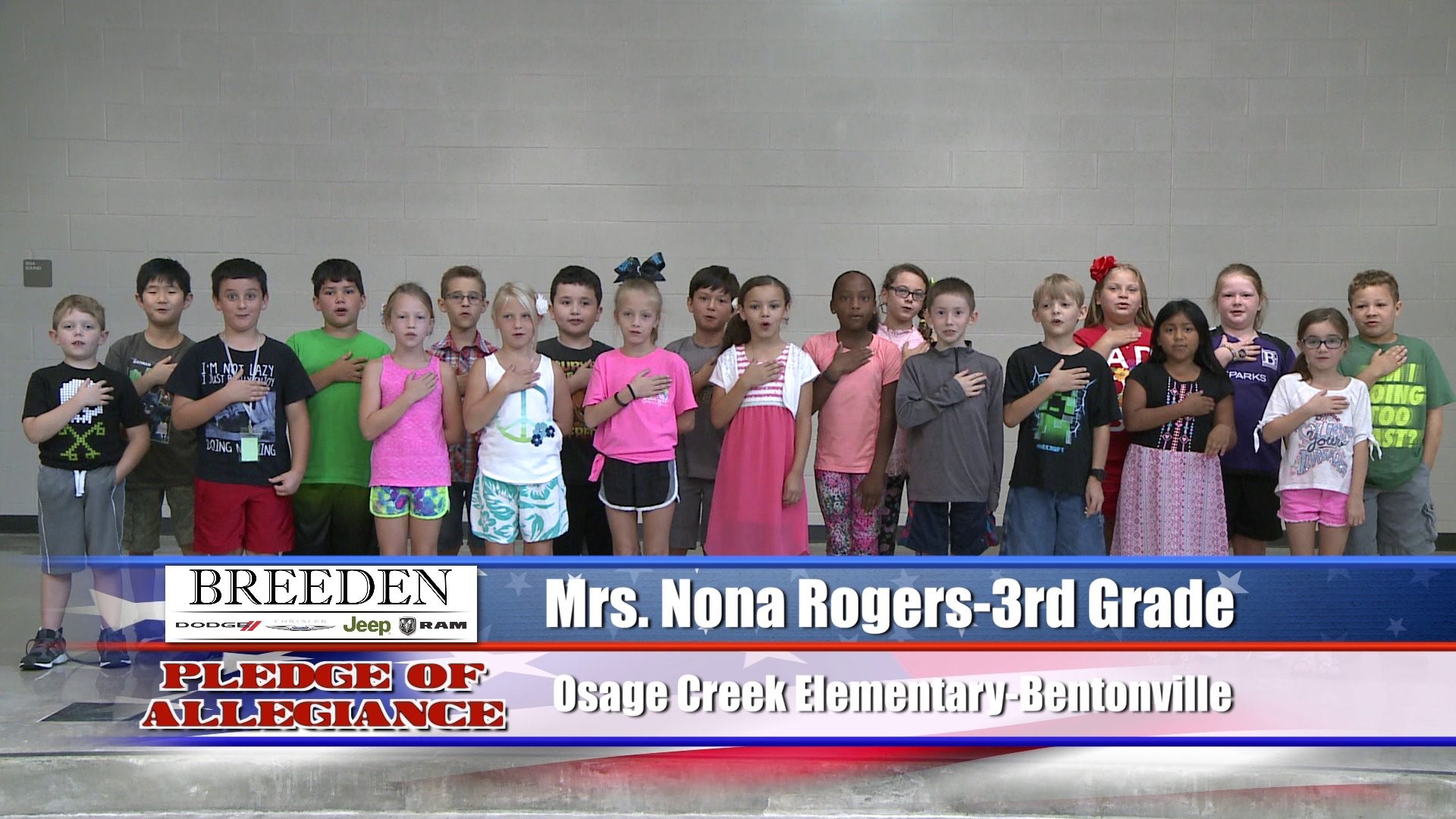 Mrs. Nona Rogers  3rd Grade  Osage Creek Elementary  Bentonville