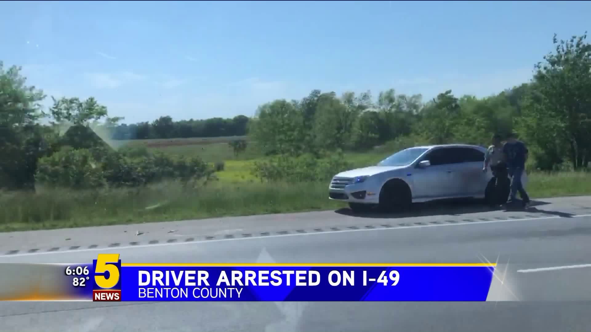 Driver Arrested on I-49