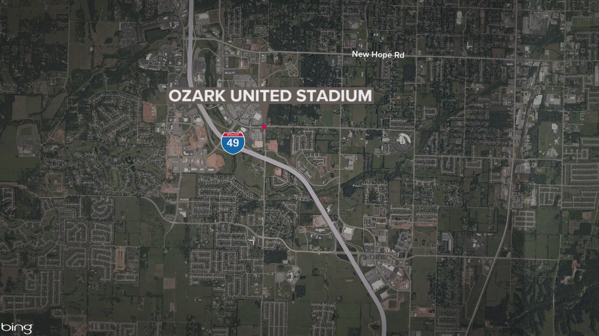 Ozark United FC reveals new stadium location in Rogers at the intersection of West Perry Road and South Bellview Road.