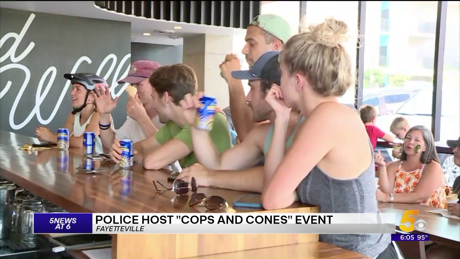 Fayetteville Police Host "Cops And Cones" Event