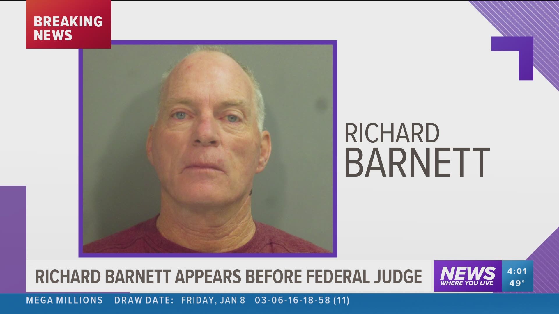 Richard Barnett appears before federal judge