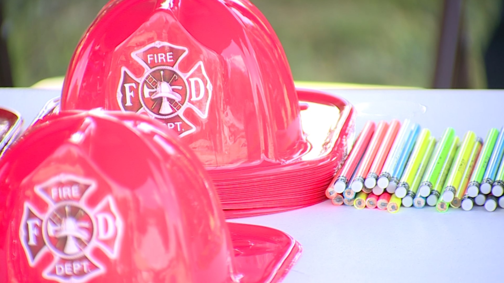 First responders in Johnson hosted their first "Blue Lights and Backpacks" fundraiser event to provide school supplies for children.