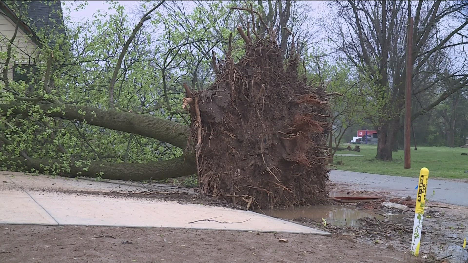 Watch the footage of damage caused by overnight storms in Bentonville.