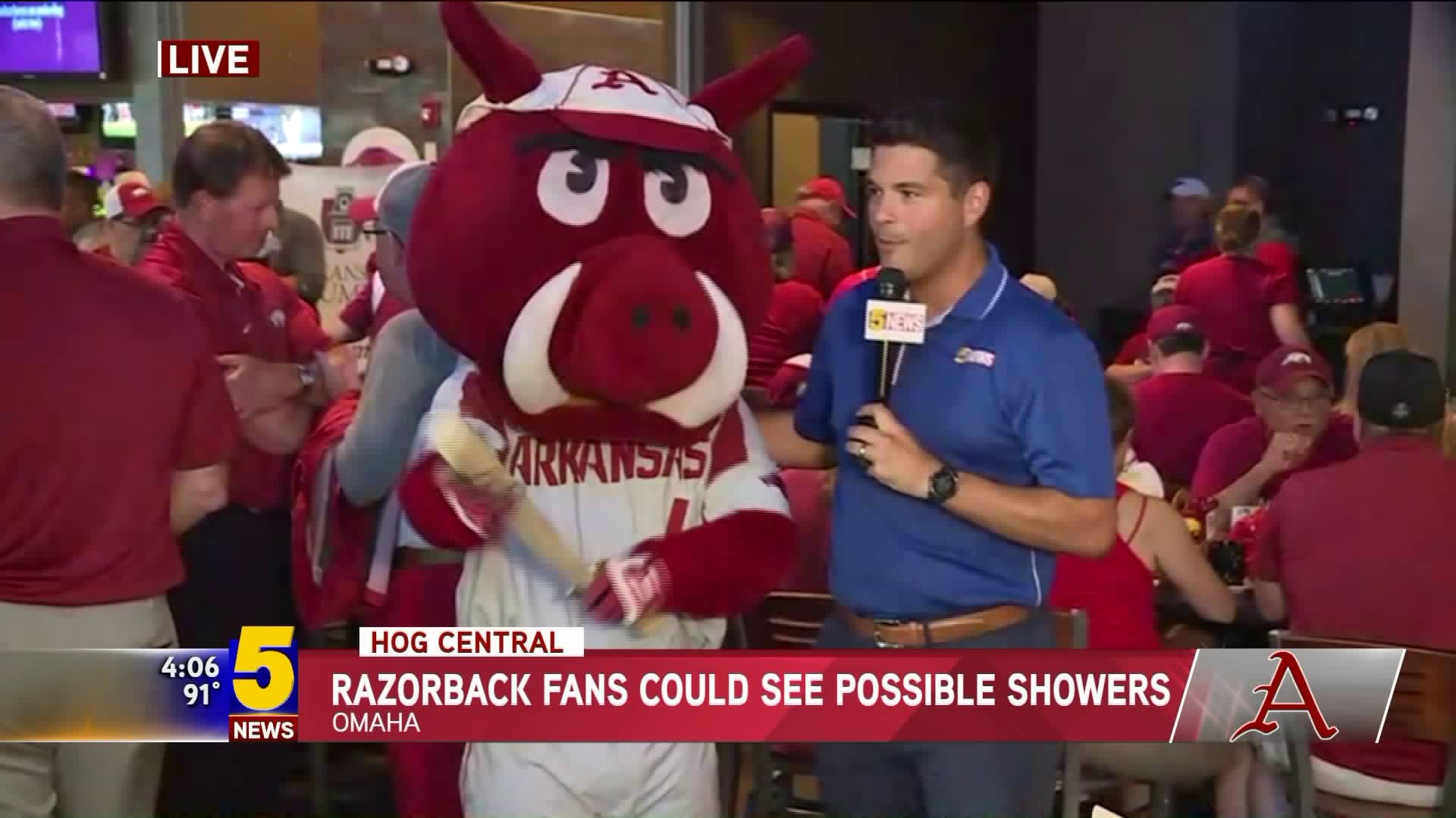 Razorback Fans Could See Possible Showers